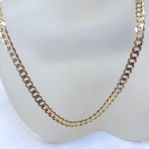 Cuban Gold Necklace Solid 14K Gold